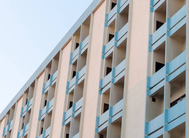 istock Balcony pattern of the city residential building. 959241226