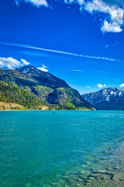 istock panoramic view of the mountain lake (HDRi) 959248922