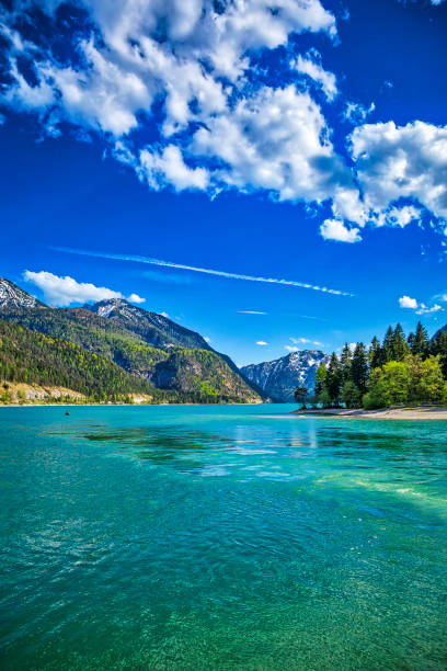istock panoramic view of the mountain lake (HDRi) 959248926