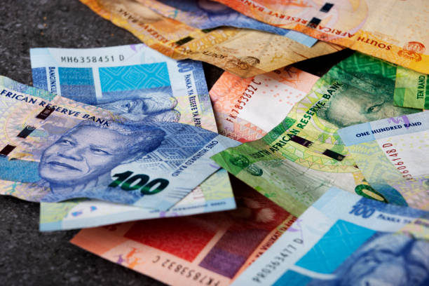 south african rands - ten rand note imagens e fotografias de stock