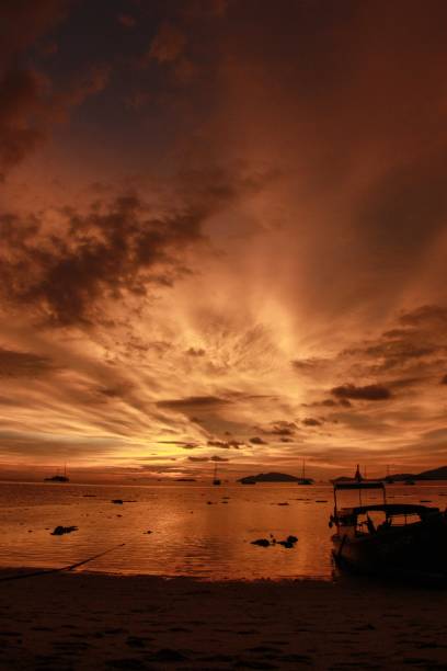 istock Dramatic sunset sky at Koh lipe, Thailand 959252602