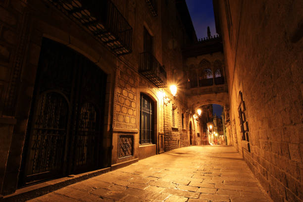 istock Bridge Between Buildings in Barri Gotic Quarter, Barcelona 959256238