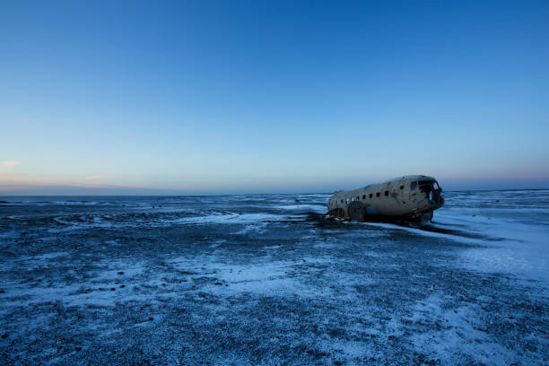 istock Crashed Airplane on the Black Sand Beach, Iceland 959257328