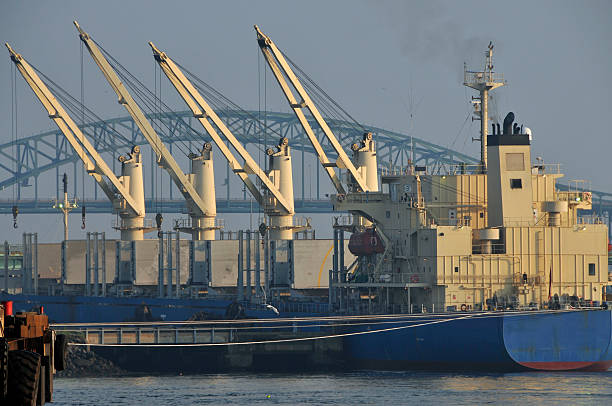 Scrap Steel Hauler Ship stock photo
