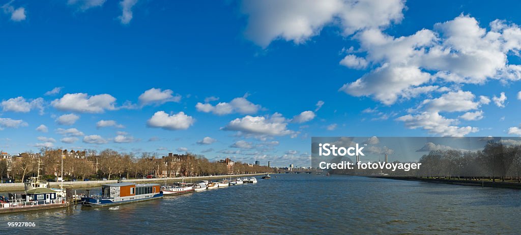 Chelsea houseboats Londres - Royalty-free Barco-casa Foto de stock