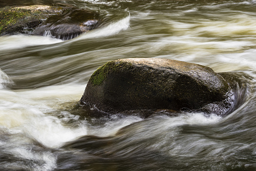 Landscape with river Bode in the Harz area, Germany