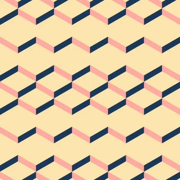 Vector illustration of Simple elegant seamless pattern of large zigzag