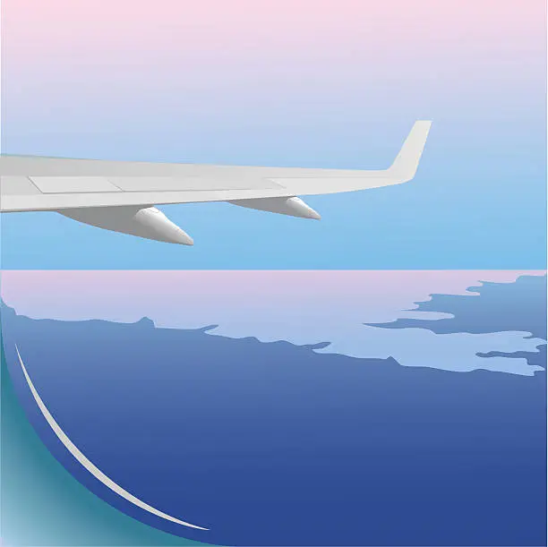 Vector illustration of Plane wing.