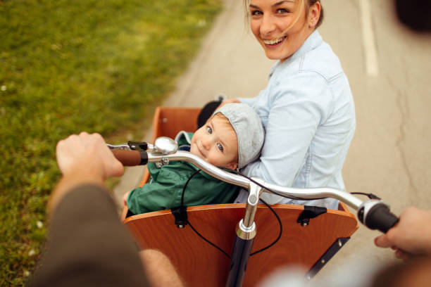 istock Cargo bike ride for mommy and me 959304510