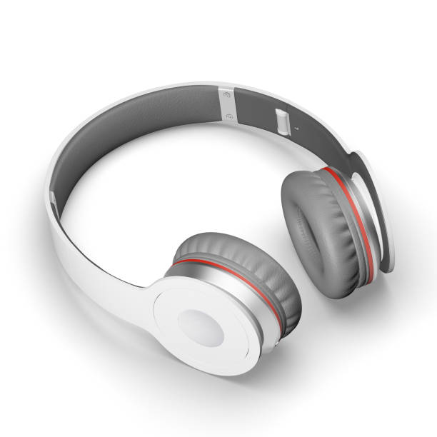 istock White with gray wireless headphones isolated on white 3d illustration render 959312588