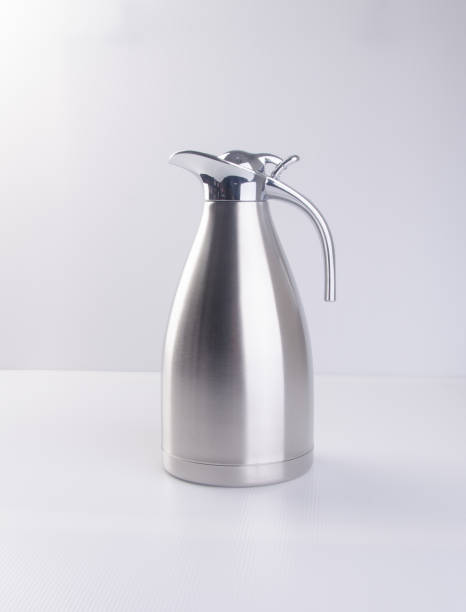 istock Thermo or Thermo flask from stainless stee on background 959312968