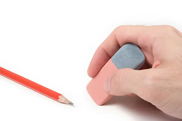 Photo of Hand with Eraser