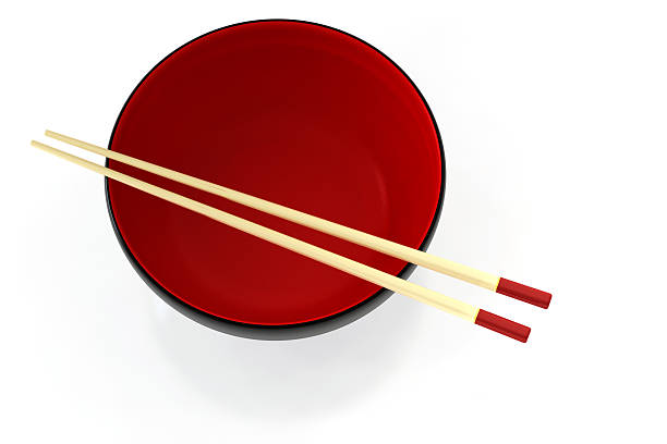 Chinese Bowl & Chopsticks stock photo