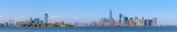 istock Lower Manhattan skyscrapers and One World Trade Center 959331156