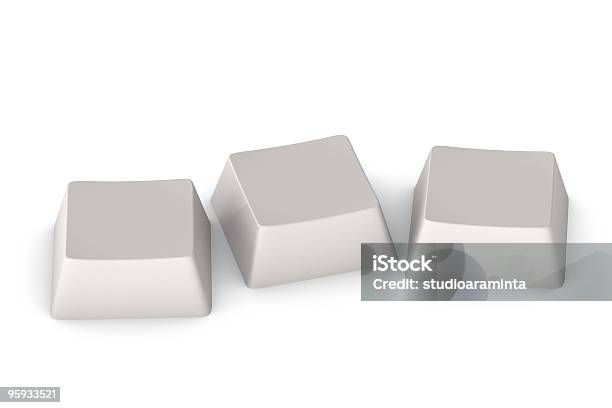 Chaves Em Branco - Fotografias de stock e mais imagens de Teclado numérico - Teclado numérico, Computador, Fundo Branco