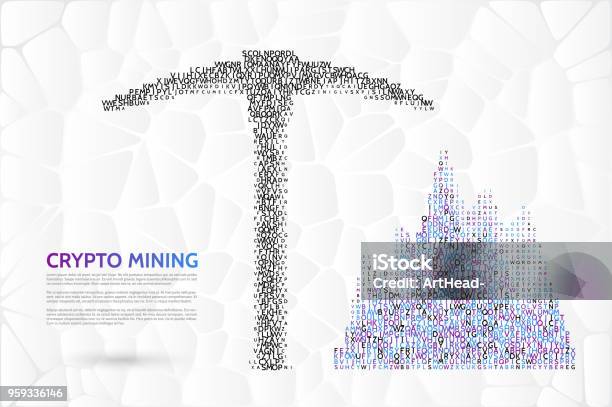 Digital Rock Mining Background Illustration Stock Illustration - Download Image Now - Data Mining, Mining - Natural Resources, Backgrounds
