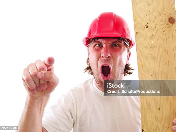 Trabajador De Construcción Foto de stock y más banco de imágenes de Trabajador de construcción - Trabajador de construcción, Gritar, Raro
