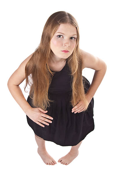 istock The long-haired girl standing like a doll 95933940