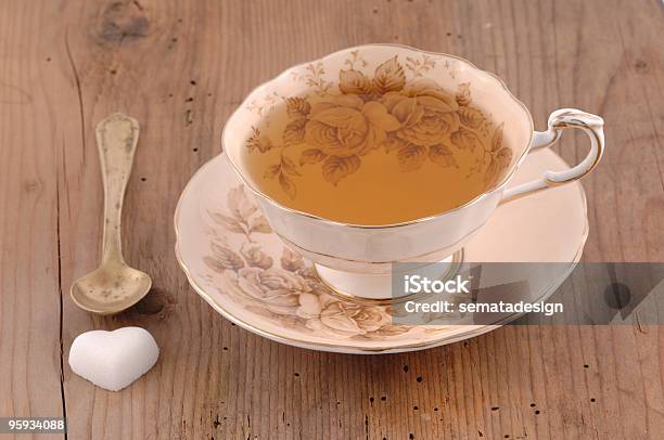 British Taza De Té Vintage Foto de stock y más banco de imágenes de Amarillo - Color - Amarillo - Color, Anticuado, Azúcar