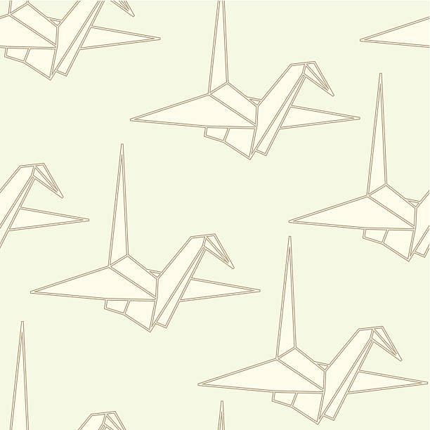 Nahtlose origami-Muster – Vektorgrafik