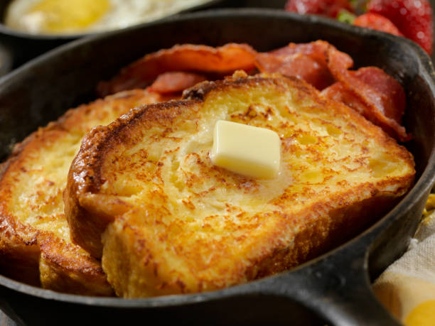 Brioche French Toast with Bacon, Eggs and Fresh Fruit