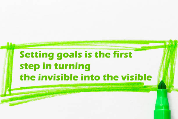 istock Setting goals is the first step in turning the invisible into the visible word written with marker 959350678