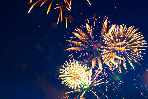 istock Fireworks light up the sky with dazzling display 959352812