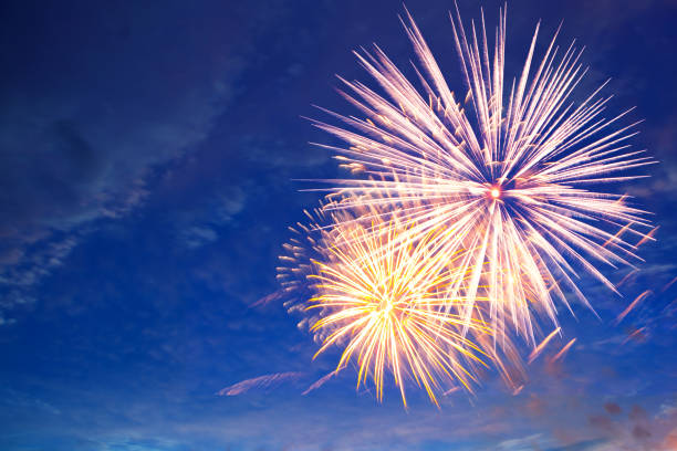 istock Fireworks in the sky, a festive show 959355354