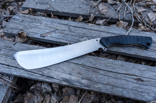 istock A large knife on a wooden pallet. 959355680