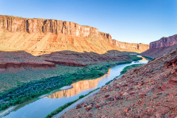 istock Colorado River in Utah - aerial view 959357090