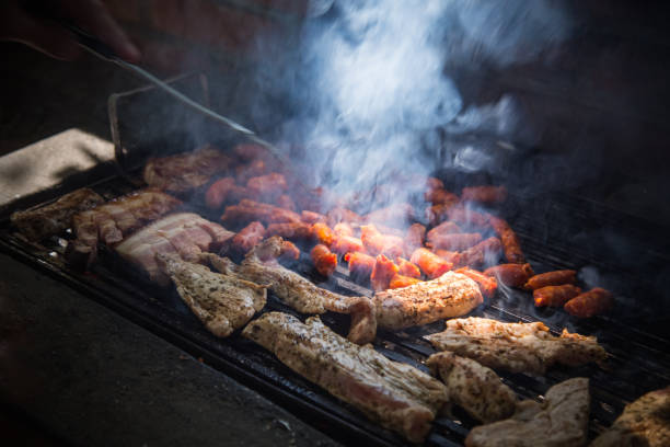 istock Barbecue sausages and stakes 959363908
