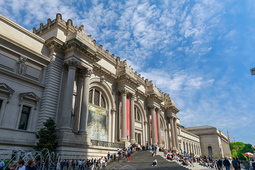 New York, United States - May 12, 2018 : The Metropolitan Museum of Art located in New York City, is the largest art museum in the United States and one of the ten largest in the world.