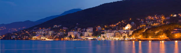 istock Opatija Town Croatia Night Panorama 959368024