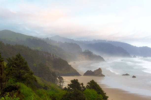 istock Falcon Point and Silver Point at Cannon Beach along Oregon Coast 959368412