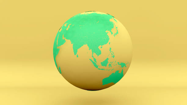istock globe earth Asia Australia yellow green 959371500