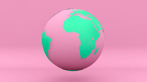 istock globe earth Africa pink green 959371660