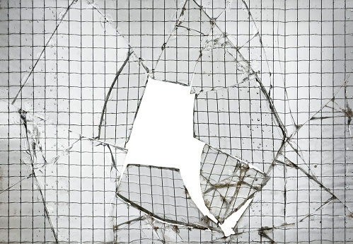 Reinforced Broken Glass Cutout Background