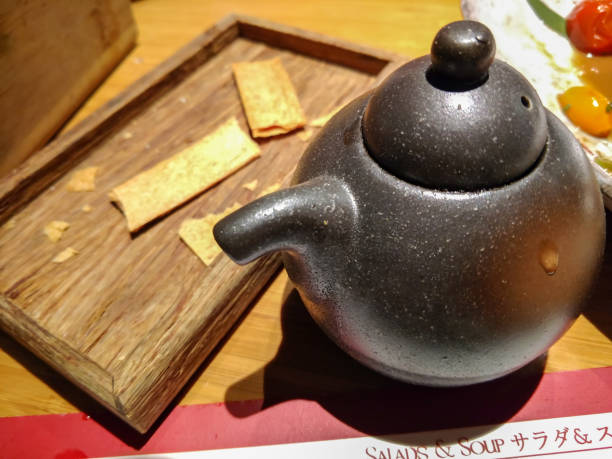 istock japanese teapot on dining table in restaurant 959373586