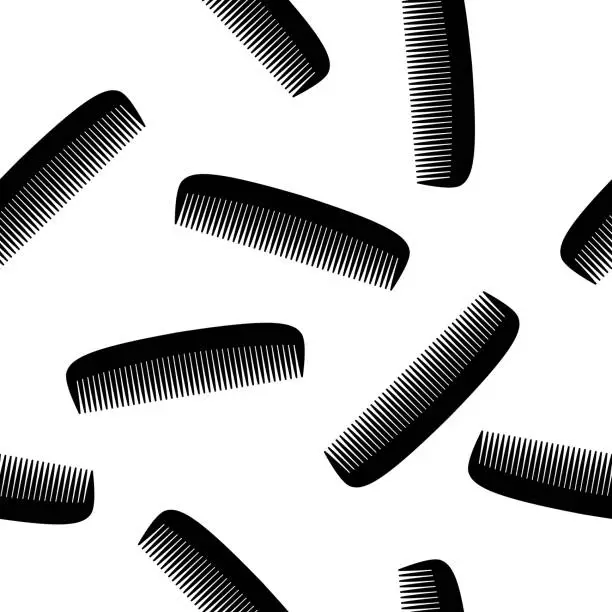 Vector illustration of Comb Pattern Black and White
