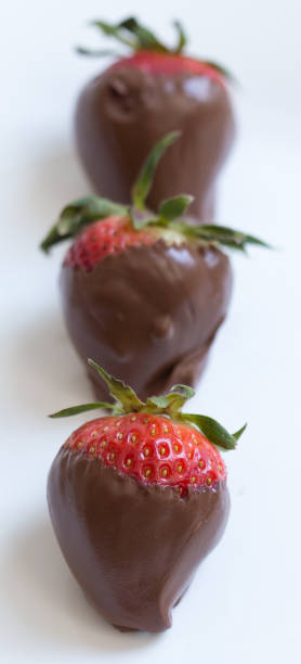 istock Row of chocolate strawberries 959380646
