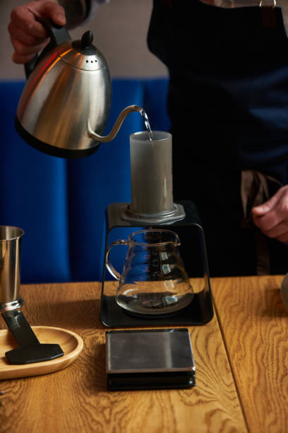 istock Barista prepare coffee at bar counter 959380714