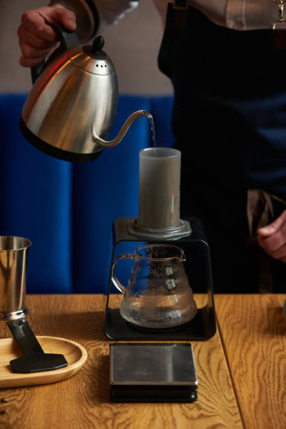istock Barista prepare coffee at bar counter 959380784