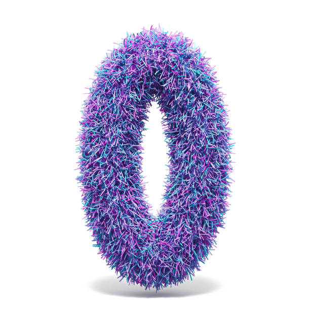 istock Purple faux fur number 0 ZERO 3D 959381108