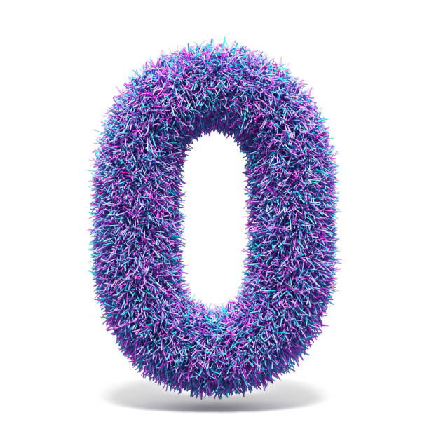 istock Purple faux fur LETTER O 3D 959381562