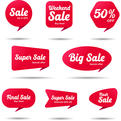 Set of 8 sale banners, banner designs