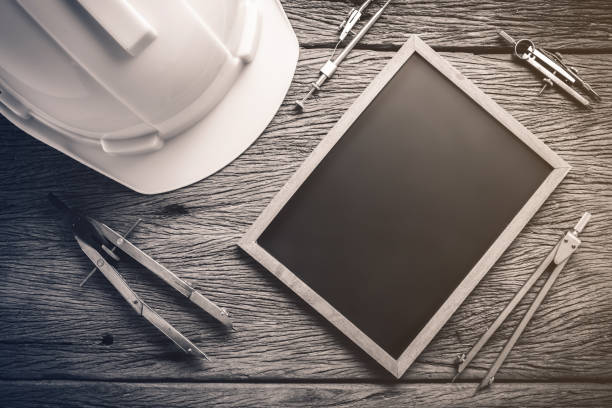 istock design ideas concept with engineer tools and copyspace for your ideas text on wooden texture table 959386782