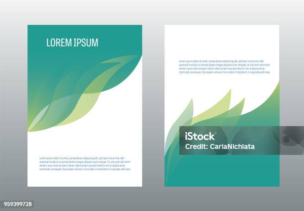 A4 Brochure Design Template Vector Annual Report Page Cover Illustration Stock Illustration - Download Image Now