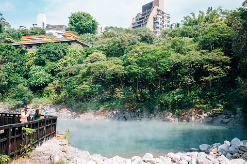 Beitou Thermal Valley hot steam in Taipei, Taiwan