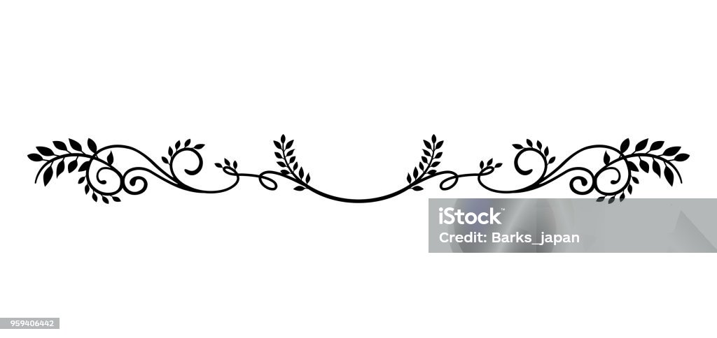 decorative vintage border illustration (natural plant) Border - Frame stock vector