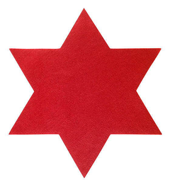 vermelho em branco estrelas de feltro - weihnachtlich - fotografias e filmes do acervo